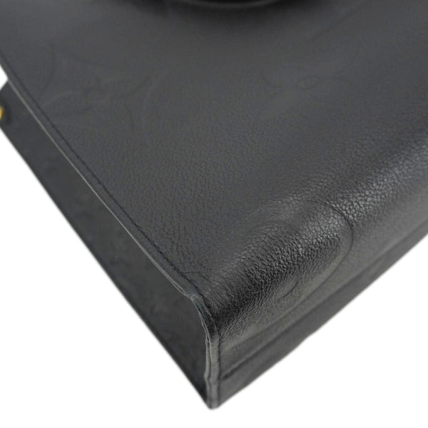 LOUIS VUITTON Onthego MM Giant Monogram Empreinte Leather Tote Bag Black