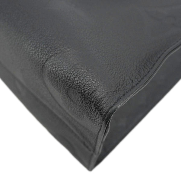 LOUIS VUITTON Onthego MM Giant Monogram Empreinte Leather Tote Bag Black