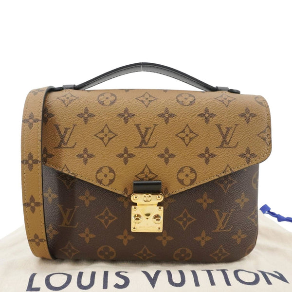 LOUIS VUITTON Metis Pochette Reverse Monogram Canvas Crossbody Bag Brown