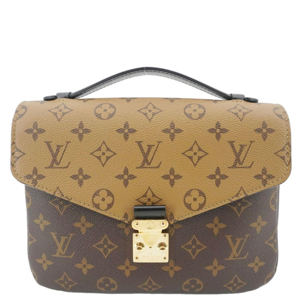 LOUIS VUITTON Metis Pochette Reverse Monogram Canvas Crossbody Bag Brown