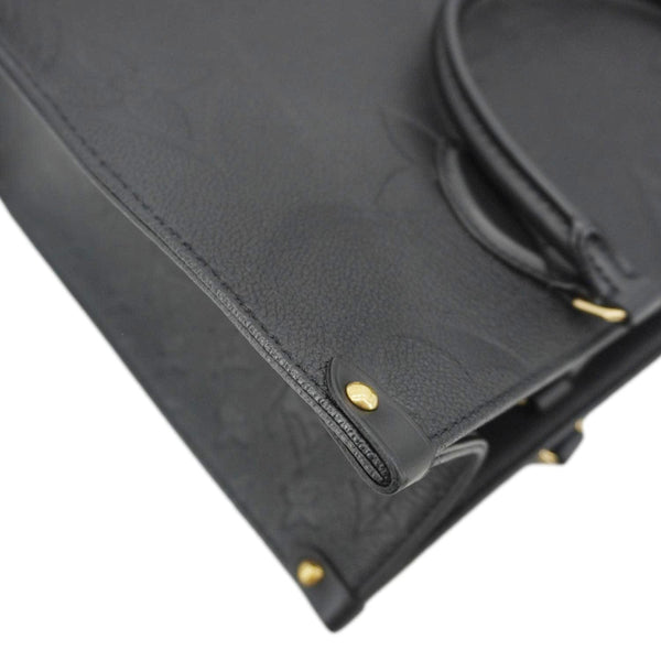 LOUIS VUITTON Onthego MM Giant Monogram Empreinte Leather Tote Bag Black