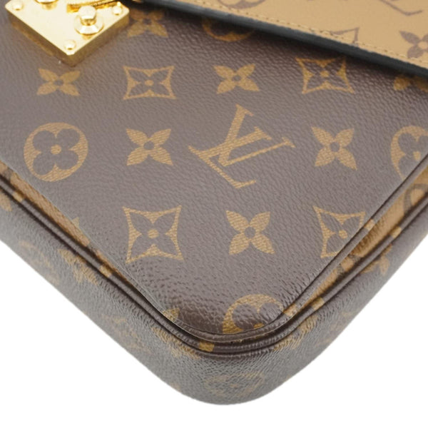 LOUIS VUITTON Metis Pochette Reverse Monogram Canvas Crossbody Bag Brown