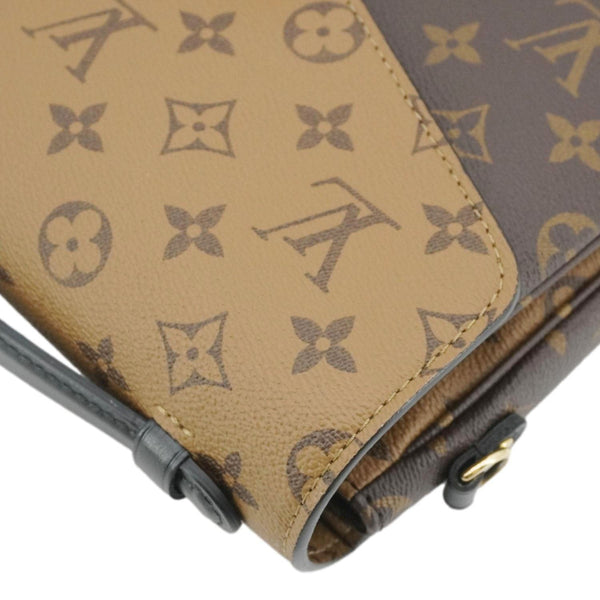 LOUIS VUITTON Metis Pochette Reverse Monogram Canvas Crossbody Bag Brown