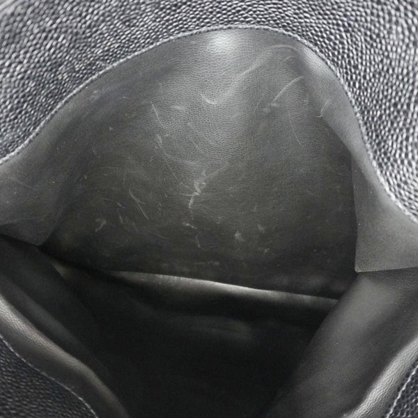 CHANEL Vintage Timeless CC Caviar Leather Chain Shoulder Strap Black