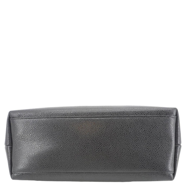 CHANEL Vintage Timeless CC Caviar Leather Chain Shoulder Strap Black