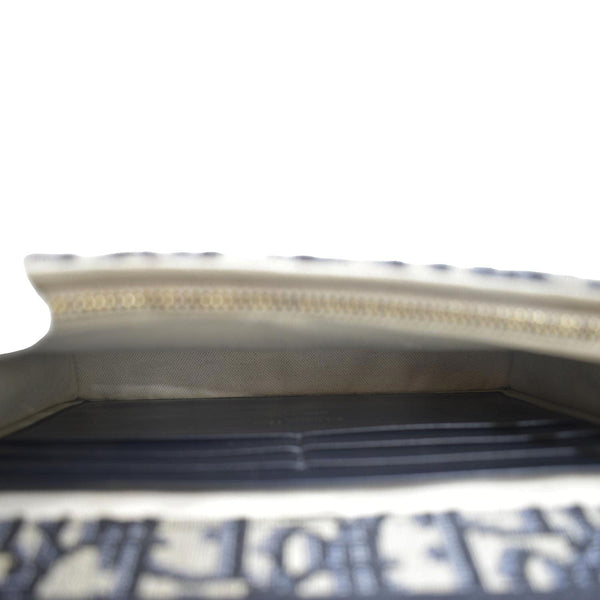 CHRISTIAN DIOR Saddle Oblique Jacquard Pouch Crossbody Bag Navy Blue