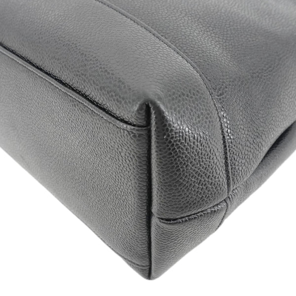 CHANEL Vintage Timeless CC Caviar Leather Chain Shoulder Strap Black