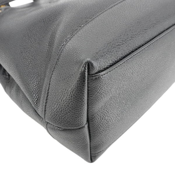 CHANEL Vintage Timeless CC Caviar Leather Chain Shoulder Strap Black