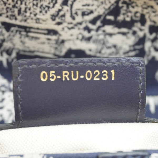 CHRISTIAN DIOR Saddle Reverse Embroidered Toile Hobo Bag Blue