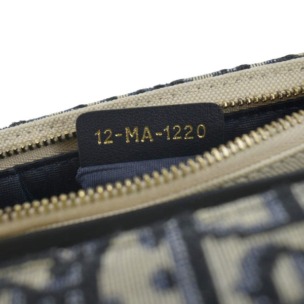 CHRISTIAN DIOR Saddle Oblique Jacquard Pouch Crossbody Bag Navy Blue