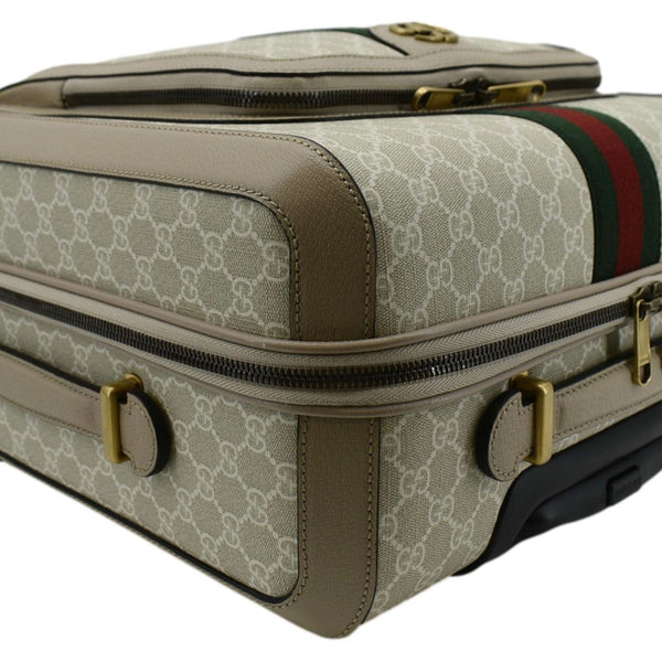 GUCCI Savoy Cabin Trolley Small GG Supreme Canvas Travel Bag Beige 693646
