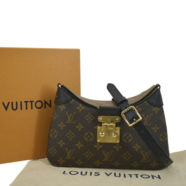 LOUIS VUITTON Twinny Monogram Canvas Shoulder Bag Brown