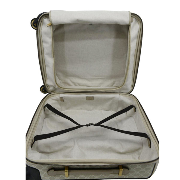 GUCCI Savoy Cabin Trolley Small GG Supreme Canvas Travel Bag Beige 693646