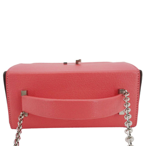 HERMES Cinhetic Boxy Leather Top Handle Shoulder Bag Pink