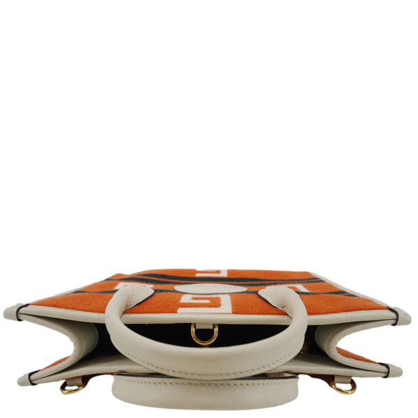 GUCCI Pyeongchang Wool Tote Shoulder Bag Orange 675888