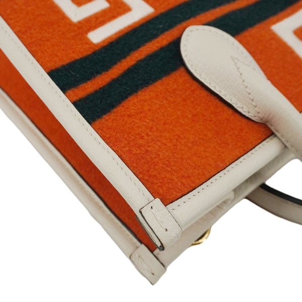 GUCCI Pyeongchang Wool Tote Shoulder Bag Orange 675888
