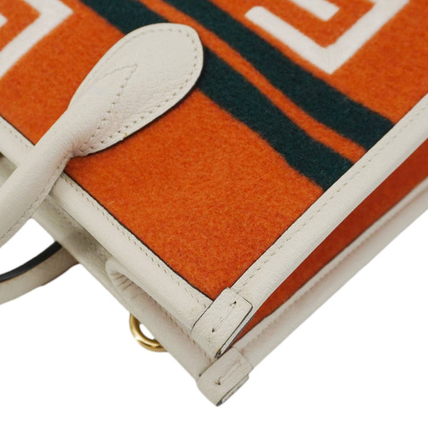 GUCCI Pyeongchang Wool Tote Shoulder Bag Orange 675888