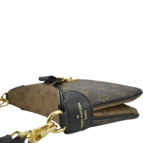 LOUIS VUITTON Twinny Monogram Canvas Shoulder Bag Brown