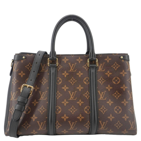 LOUIS VUITTON Soufflot MM Monogram Canvas Shoulder Bag Brown