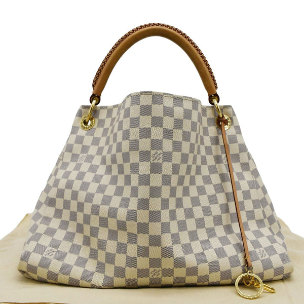 LOUIS VUITTON Artsy MM Damier Azur Hobo Bag White