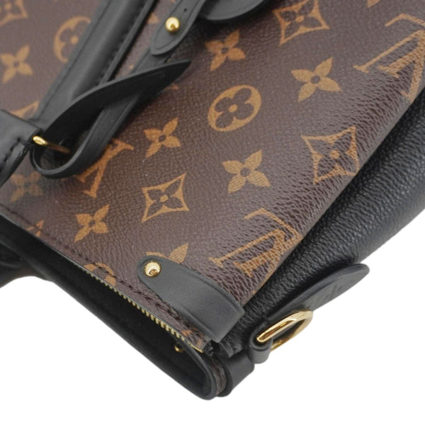 LOUIS VUITTON Soufflot MM Monogram Canvas Shoulder Bag Brown