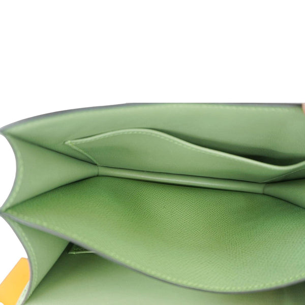 HERMES Constance 18 Epsom Leather Crossbody Bag Green