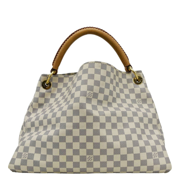 LOUIS VUITTON Artsy MM Damier Azur Hobo Bag White