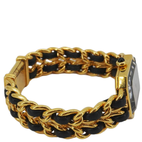 CHANEL 20mm Chain Premiere Stainless Steel Lambskin Quartz Watch Gold