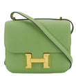 HERMES Constance 18 Epsom Leather Crossbody Bag Green