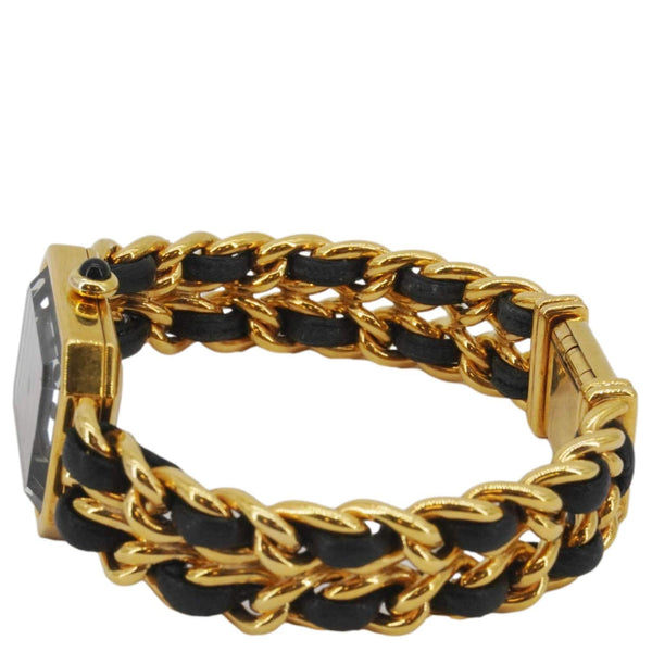 CHANEL 20mm Chain Premiere Stainless Steel Lambskin Quartz Watch Gold