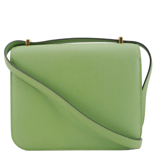HERMES Constance 18 Epsom Leather Crossbody Bag Green