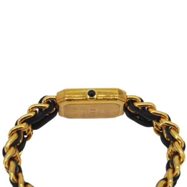 CHANEL 20mm Chain Premiere Stainless Steel Lambskin Quartz Watch Gold