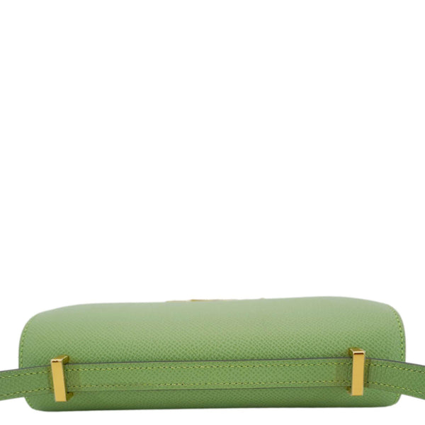 HERMES Constance 18 Epsom Leather Crossbody Bag Green