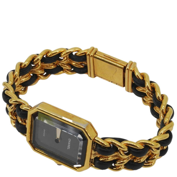 CHANEL 20mm Chain Premiere Stainless Steel Lambskin Quartz Watch Gold