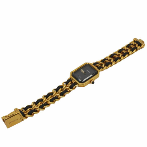 CHANEL 20mm Chain Premiere Stainless Steel Lambskin Quartz Watch Gold