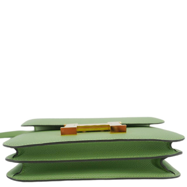 HERMES Constance 18 Epsom Leather Crossbody Bag Green