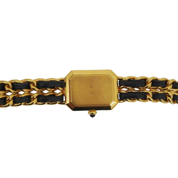 CHANEL 20mm Chain Premiere Stainless Steel Lambskin Quartz Watch Gold