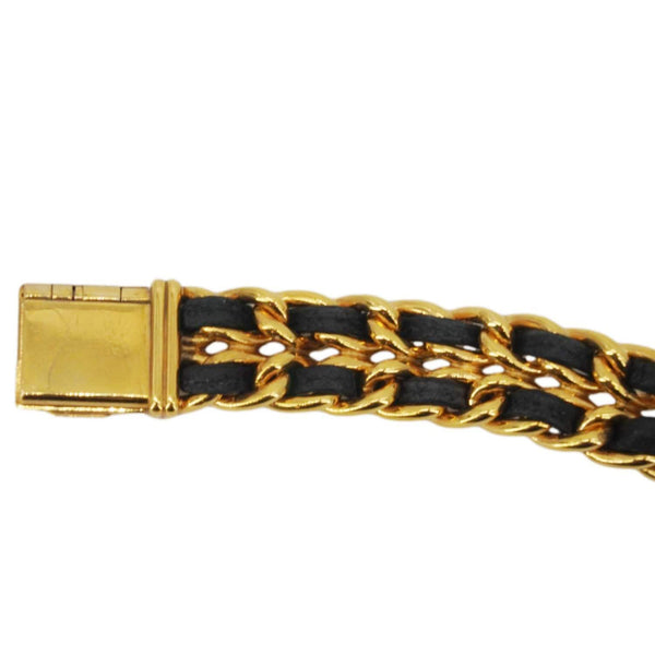 CHANEL 20mm Chain Premiere Stainless Steel Lambskin Quartz Watch Gold