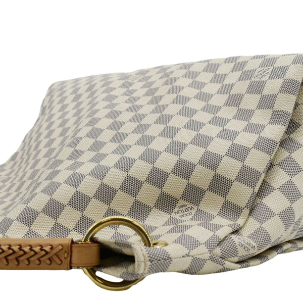 LOUIS VUITTON Artsy MM Damier Azur Hobo Bag White