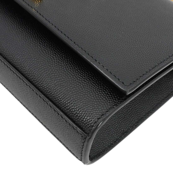 YVES SAINT LAURENT Kate Grain De Poudre Leather Chain Crossbody Bag Black
