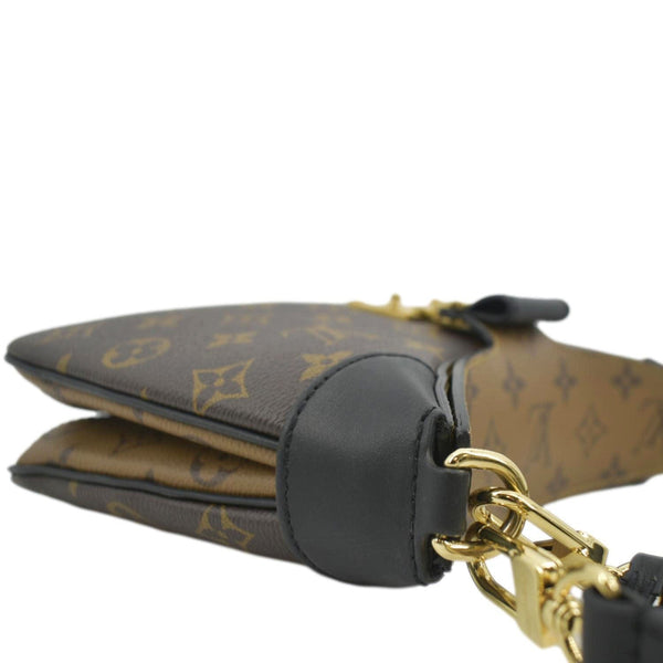 LOUIS VUITTON Twinny Monogram Canvas Shoulder Bag Brown