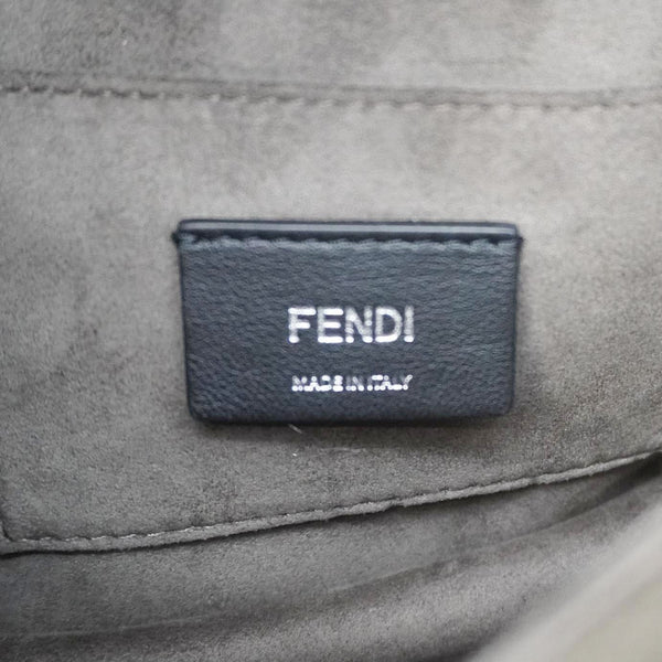 FENDI Studded Kan I Vitello Liberty Lucido Catalan Leather Shoulder Bag Multicolor