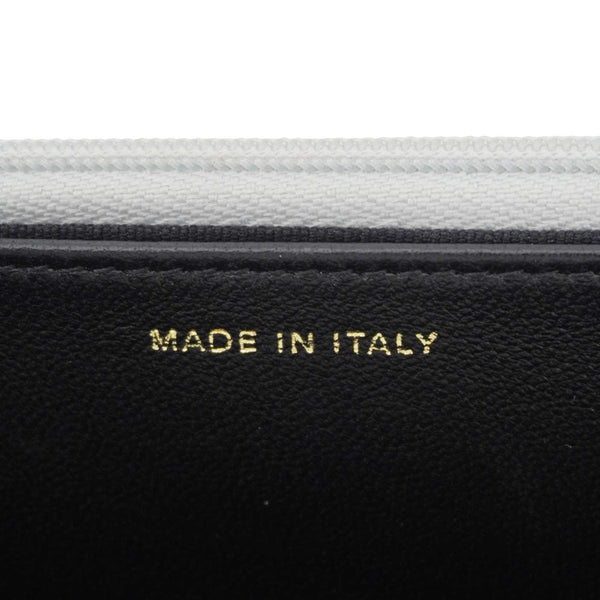 CHANEL Rainbow Woven WOC Calfskin Leather Top Handle Bag Metallic Silver