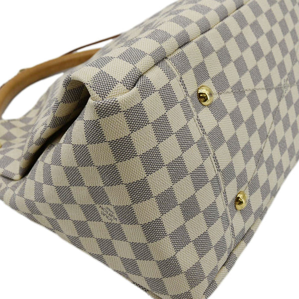 LOUIS VUITTON Artsy MM Damier Azur Hobo Bag White