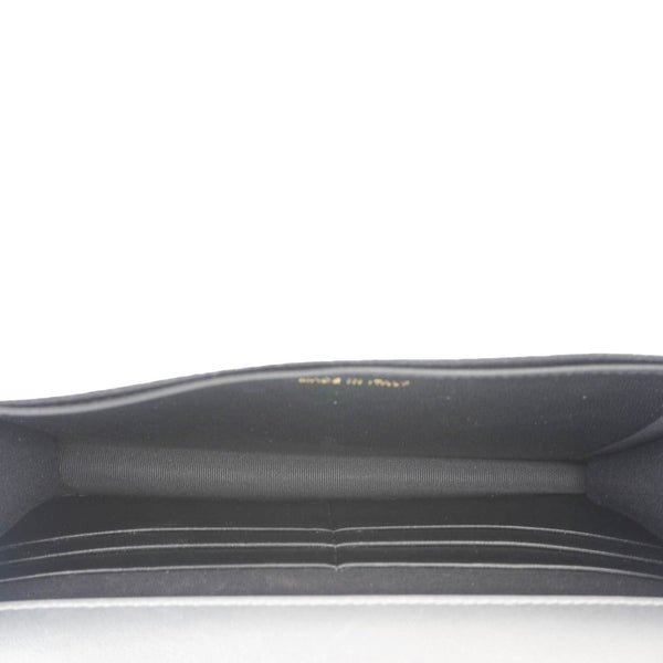 CHANEL Rainbow Woven WOC Calfskin Leather Top Handle Bag Metallic Silver