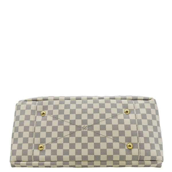 LOUIS VUITTON Artsy MM Damier Azur Hobo Bag White
