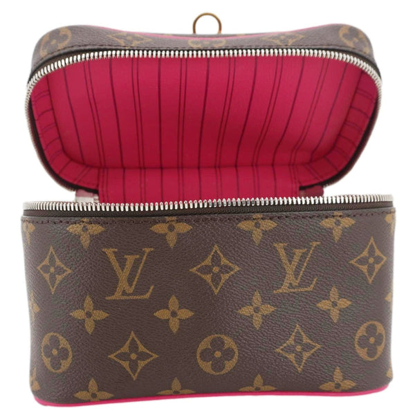 LOUIS VUITTON Nice Mini Monogram Macassar Canvas Toiletry Pouch Pondichery Pink