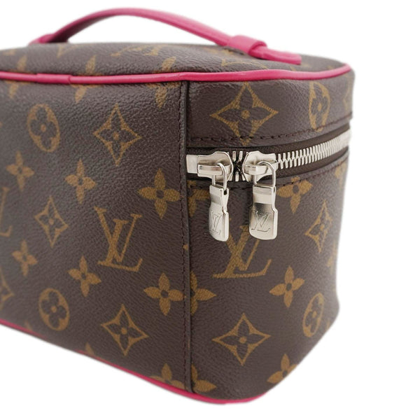 LOUIS VUITTON Nice Mini Monogram Macassar Canvas Toiletry Pouch Pondichery Pink