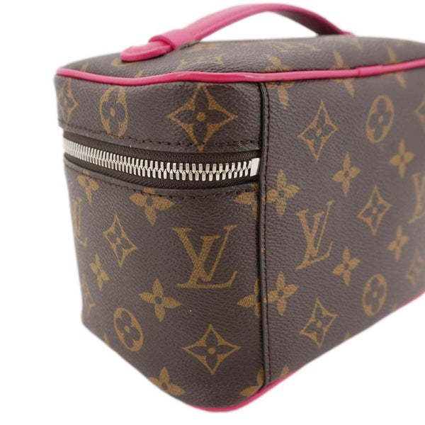 LOUIS VUITTON Nice Mini Monogram Macassar Canvas Toiletry Pouch Pondichery Pink