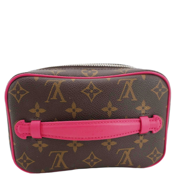 LOUIS VUITTON Nice Mini Monogram Macassar Canvas Toiletry Pouch Pondichery Pink